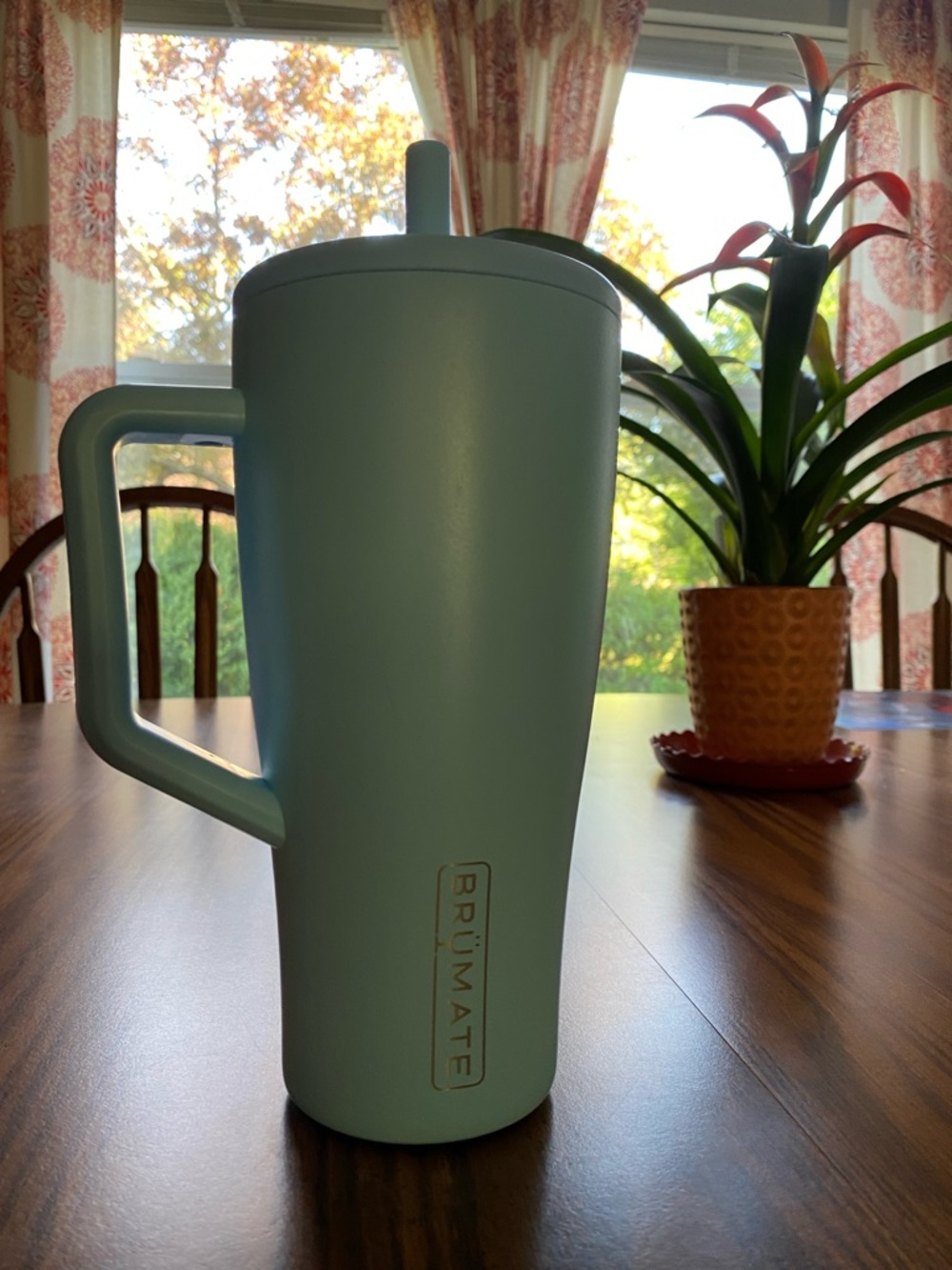 Used once. Glacier Blue Brumate 30 Oz Insulated Mug with Handle
